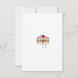 Carte De Remerciements Tranche de gâteau, thème gâteau