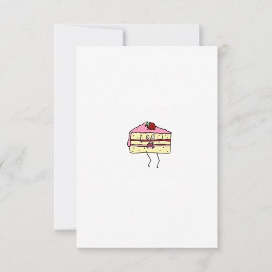 Carte De Remerciements Tranche de gâteau, thème gâteau (Devant)