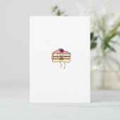 Carte De Remerciements Tranche de gâteau, thème gâteau (Debout devant)