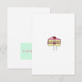 Carte De Remerciements Tranche de gâteau, thème gâteau (Devant / Derrière)