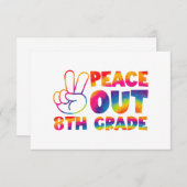 Carte De Remerciements Tranquillité 8e année Teinture Jour Dernier 8e ann (Devant / Derrière)