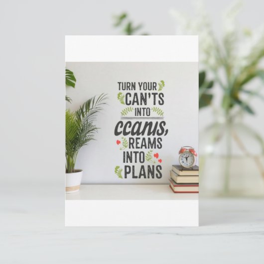 Carte De Remerciements Transformez vos impossibilités en possibilités, vo (Debout devant)