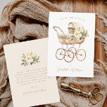 Carte De Remerciements Transport vintage de bébés Baby shower neutre selo<br><div class="desc">Transport vintage de bébés Carte de remerciements de Baby shower neutre pour les femmes. Cliquez sur le bouton Personnaliser pour customiser cette conception avec vos détails.</div>