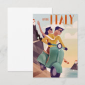 Carte De Remerciements Travel Art Explorez l'Italie (Devant / Derrière)