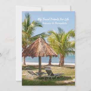Carte De Remerciements Travel Friends Palm Trees Personnalisez