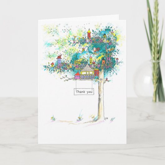 Carte De Remerciements "Tree Houses" Thank You Card (Devant)