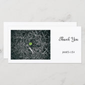 Carte De Remerciements trèfle chanceux (Devant / Derrière)