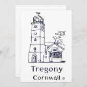 Carte De Remerciements Tregony clocktower card (Devant / Derrière)