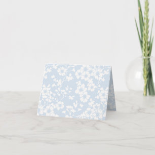 Carte De Remerciements Trellis Floral - Bleu Poudre