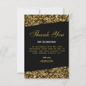 Carte De Remerciements Trending Gold Glitter Sparkles Retirement Party  (Devant)