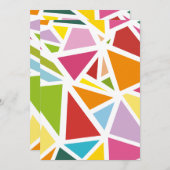 Carte De Remerciements Triangles colorés motif 4 (Devant / Derrière)