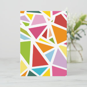 Carte De Remerciements Triangles colorés motif 4