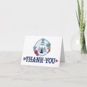 Carte de remerciements tribale de Cute Boho