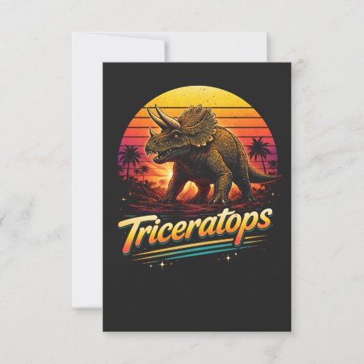 Carte De Remerciements Triceratops (Devant)