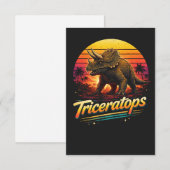 Carte De Remerciements Triceratops (Devant / Derrière)