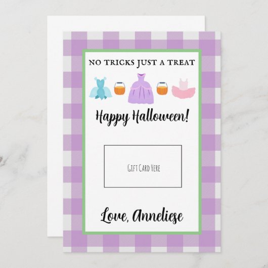 Carte De Remerciements Trick enseignant ou traitement Halloween Titulaire (Devant / Derrière)