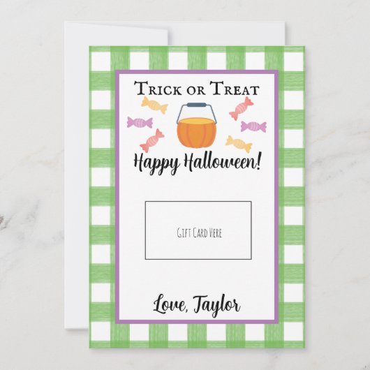Carte De Remerciements Trick enseignant ou traitement Halloween Titulaire (Devant)