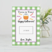 Carte De Remerciements Trick enseignant ou traitement Halloween Titulaire (Debout devant)