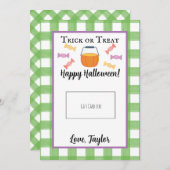 Carte De Remerciements Trick enseignant ou traitement Halloween Titulaire (Devant / Derrière)