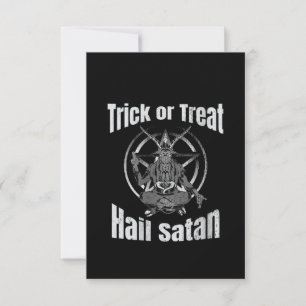 Carte De Remerciements Trick ou traiter la grêle Satan Pentagram Chèvre