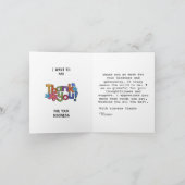 Carte de remerciements triple merci (Intérieur)