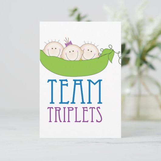 Carte De Remerciements Triplés d'équipe (Debout devant)