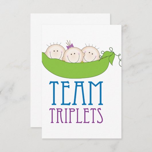 Carte De Remerciements Triplés d'équipe (Devant / Derrière)