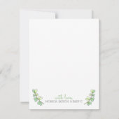 Carte De Remerciements Triplets Baby shower Oiseau (Dos)