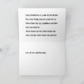 Carte De Remerciements Triplets Félicitations Card, 1 fille et 2 garçons, (Intérieur)