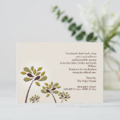 Carte de remerciements triste de sympathie (Debout devant)