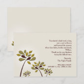 Carte de remerciements triste de sympathie (Devant / Derrière)