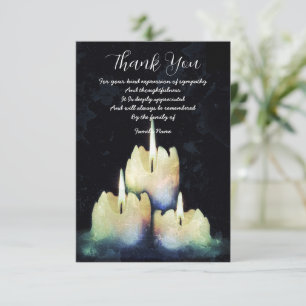 Carte De Remerciements Trois bougies