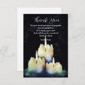 Carte De Remerciements Trois bougies (Devant / Derrière)