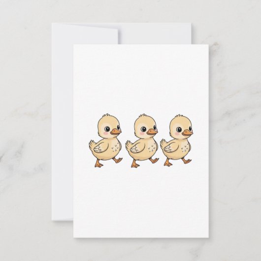 Carte De Remerciements Trois colliers marchant dans une rangée - mignon (Devant)