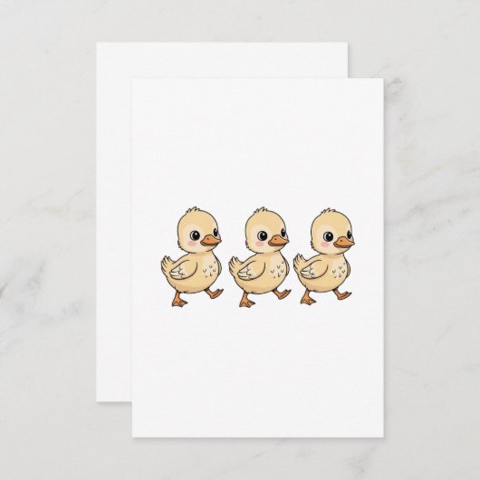 Carte De Remerciements Trois colliers marchant dans une rangée - mignon (Devant / Derrière)