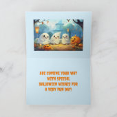 CARTE DE REMERCIEMENTS TROIS GHOSTS GRANDSON HALLOWEEN CARD (Intérieur)