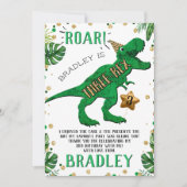 Carte De Remerciements Trois Rex Dinosaur 3e anniversaire (Devant)