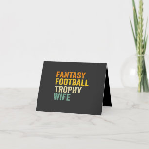 Carte De Remerciements Trophée de football Imaginaire femme drôle cadeau 