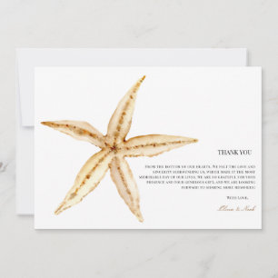 Carte de remerciements Tropical Beach Ocean Shell
