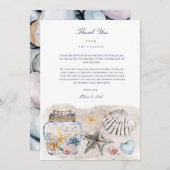 Carte de remerciements Tropical Beach Ocean Shell (Devant / Derrière)