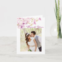 Carte de remerciements tropical de mariage de