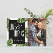 Carte de remerciements tropical de mariage de (Debout devant)