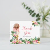 Carte De Remerciements Tropical Glace Florale Mariage Shower (Debout devant)