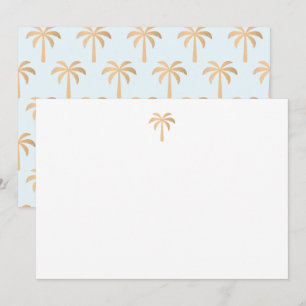 Carte de remerciements Tropical Gold Palm Tree