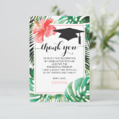 Carte de remerciements Tropical Graduation avec Ph (Debout devant)