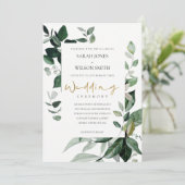 Carte De Remerciements Tropical Green Leafy Capsule Fauna Mariage Inviter (Debout devant)