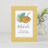 Carte De Remerciements Tropical Hawaii Tiki Totem été (Debout devant)