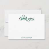 Carte De Remerciements Tropical Hawaiian Green Exotic Floral (Devant)