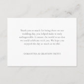 Carte De Remerciements Tropical Palm Feuille verdure Mariage de houblon d (Dos)