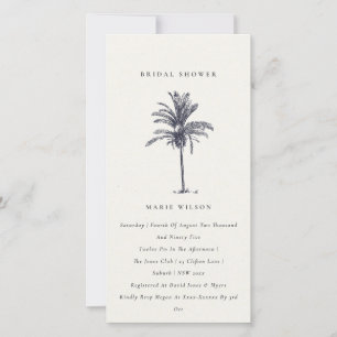 Carte De Remerciements Tropical Palm Tree Marine Kraft Fête des mariées I